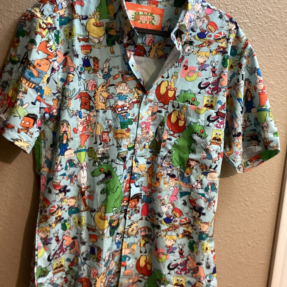 90’s Mash Up Button Down shirt -small excellent condition